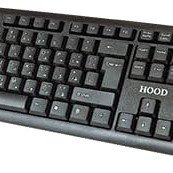 Hood KB140 Wired USB Keyboard,Black