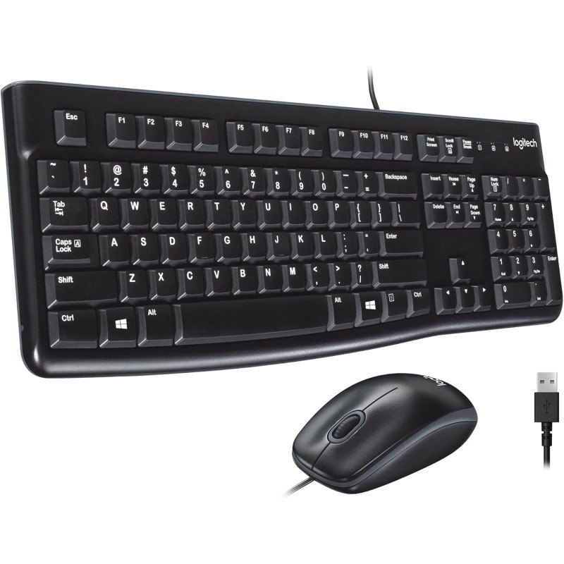 LOGITECH MK120 Corded Keyboard and Mouse Combo