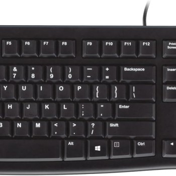Logitech K120 Arabic Keyboard, Black