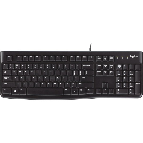 Logitech K120 Arabic Keyboard, Black