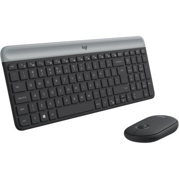 Logitech MK470 Slim Wireless Keyboard and Mouse Combo - Modern Compact Layout, Ultra Quiet, 2.4 GHz U