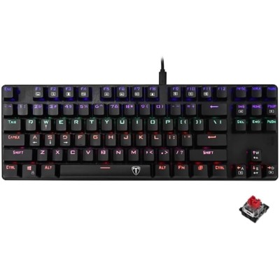 T-DAGGER Bora T-TGK313 Rainbow Gaming Mechanical Keyboard RED SWITCH