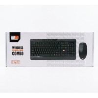 2B (KB443) Combo Keyboard and Mouse Wireless - Black