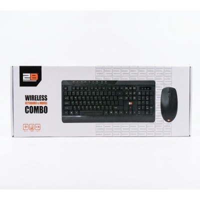 2B (KB443) Combo Keyboard and Mouse Wireless - Black