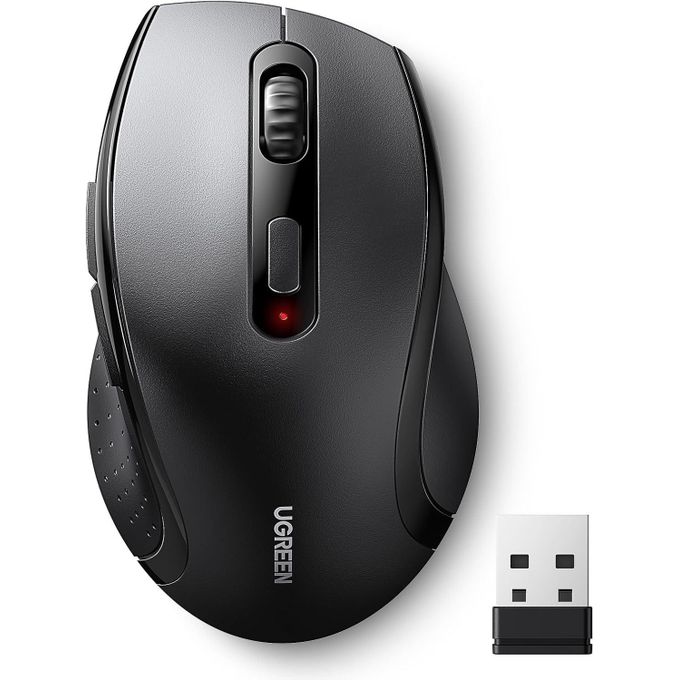 Ugreen Wireless Mouse 2.4GHz Ergonomic Mouse USB Receiver 5 Levels 1600 DPI, Compatible with Computer PC MacBook Laptop Windows 11 10 macOS Linux