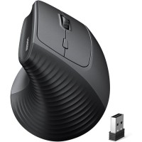 Ugreen 2.4GHz Ergonomic Vertical Mouse, 4000DPI Optical Tracking, 57° Ergonomic Angle, 5 Buttons, 12-Month Battery Life, 4 Adjustable DPI Levels Wireless Silent Mouse for Laptop, Desktop, Macbook
