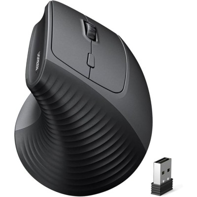 Ugreen 2.4GHz Ergonomic Vertical Mouse, 4000DPI Optical Tracking, 57° Ergonomic Angle, 5 Buttons, 12-Month Battery Life, 4 Adjustable DPI Levels Wireless Silent Mouse for Laptop, Desktop, Macbook