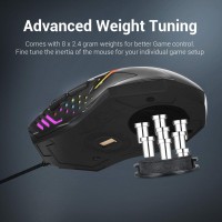 Redragon M601 Gaming Mouse RGB Backlit Wired Ergonomic 7 Button Programmable Mouse Macro Recording, Weight Tuning Set 7200 DPI for Windows PC (Black) Redragon M601 Gaming Mouse RGB Backlit Wired Ergonomic 7 Button Programmable Mouse Macro Recording, Weight Tuning Set 7200 DPI for Windows PC (Black)