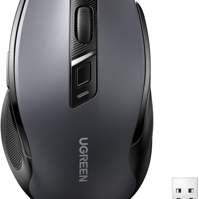 UGREEN 45012 Wireless Mouse 2.4GHz Ergonomic Mouse USB Receiver 5 Levels 1600 DPI,