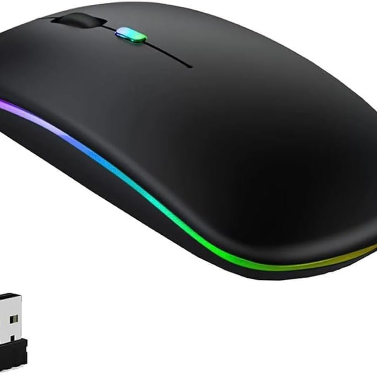 HP W10 Rechargeable Wireless RGB Bluetooth, Wireless, Slim Mouse