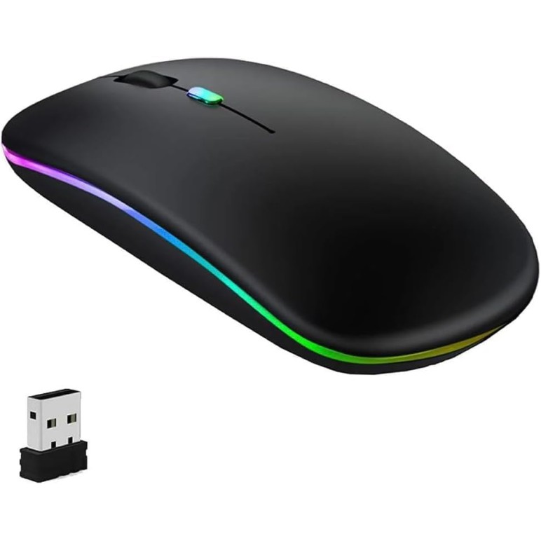 HP W10 Rechargeable Wireless RGB Bluetooth, Wireless, Slim Mouse