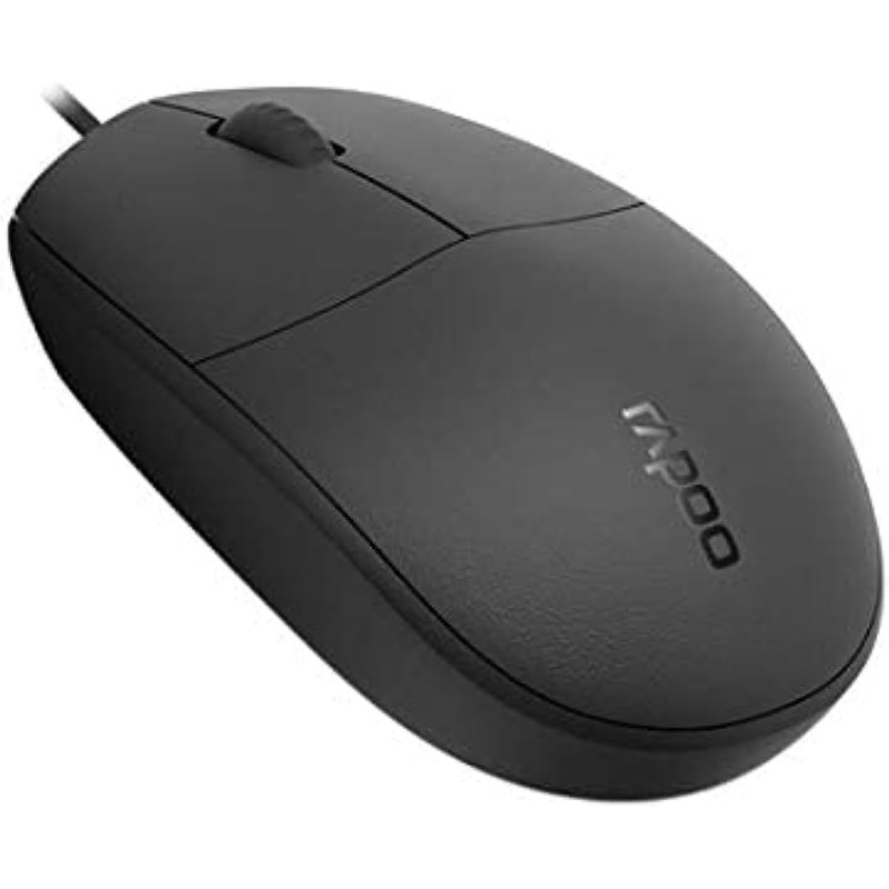 Rapoo N100 Wired Optical Mouse - Black