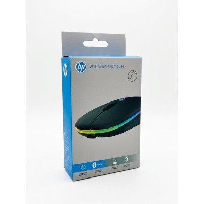 HP W10 Rechargeable Wireless RGB Bluetooth, Wireless, Slim Mouse