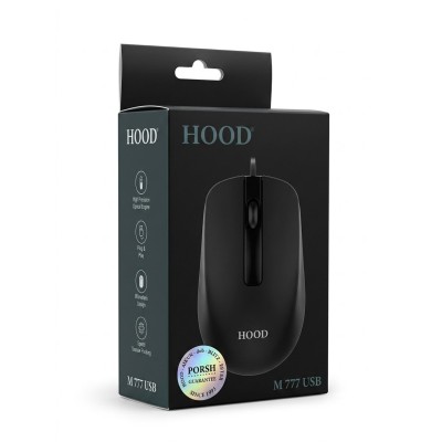 Hood M777 Wired USB Mouse,Black