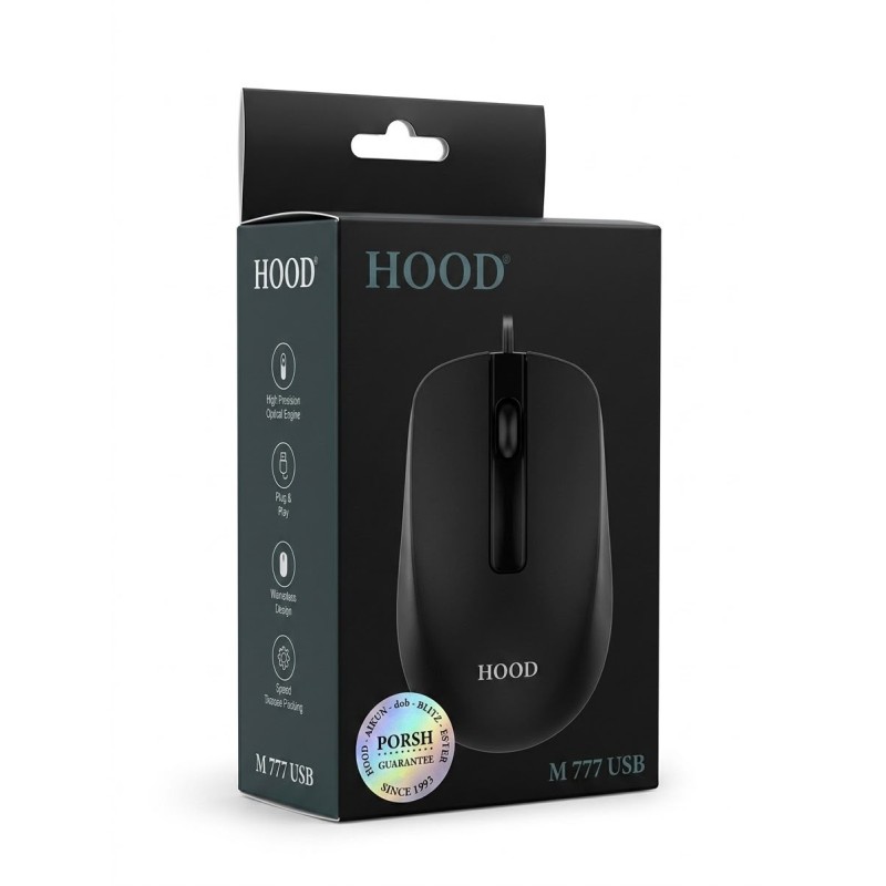 Hood M777 Wired USB Mouse,Black