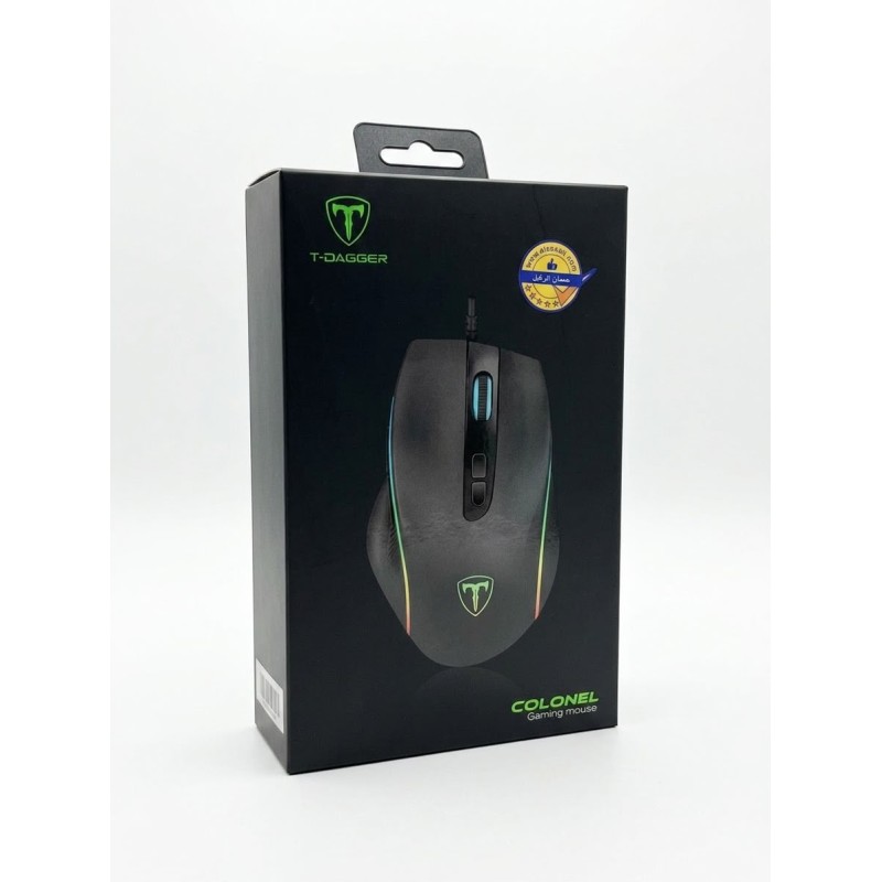 T-DAGGER TGM208 COLONEL RGB Gaming Mouse | 6,400 DPI Optical Sensor | 6 Programmable Buttons