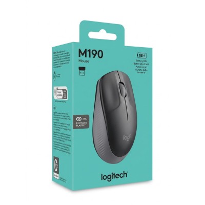 Logitech Wireless Mouse M190, Full Size