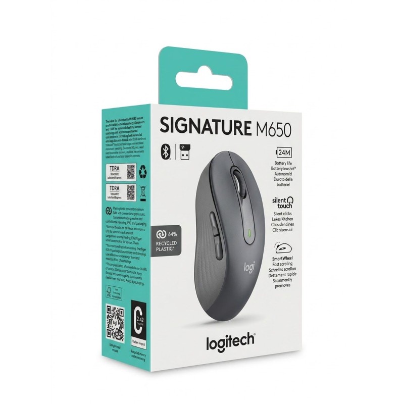 LOGITECH M650 Signature Bluetooth Mouse - GRAPHITE-910-006253