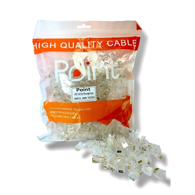 POINT RJ45 CAT 6 OPEN 500/BAG POINT RJ45 CAT 6 OPEN 500/BAG