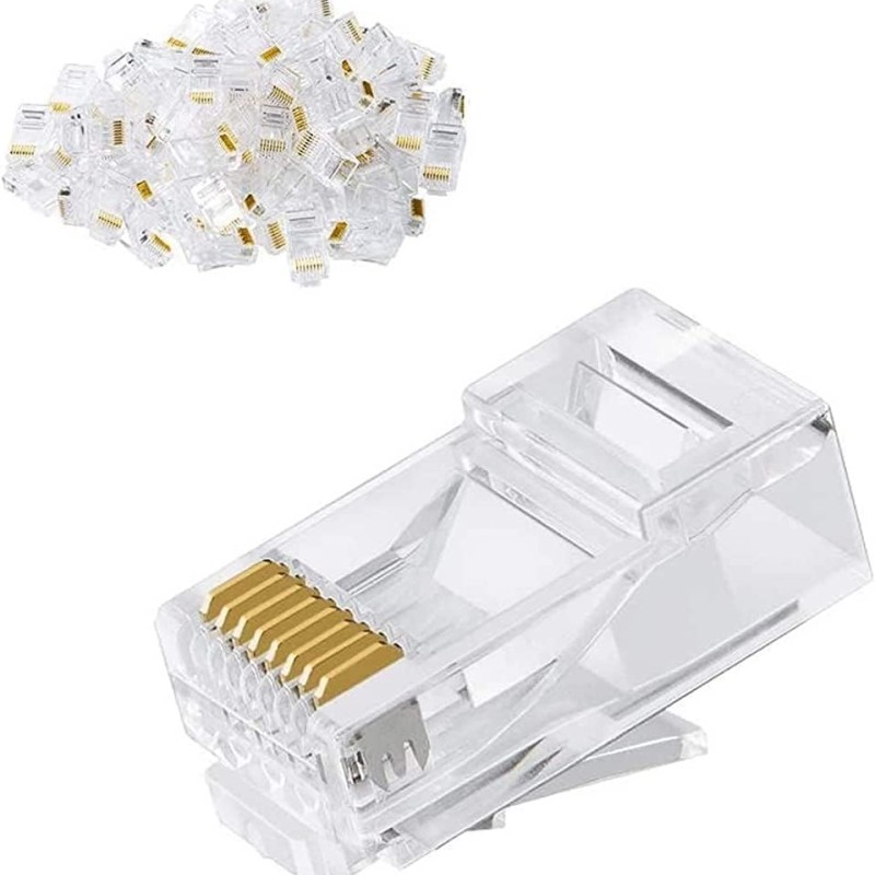 3com Modular Plugs Plastic Rj-45 UTP Cat6 Gold Plated – 100 Pcs