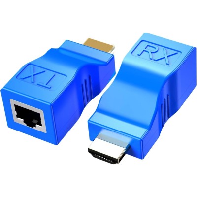HDMI Extender,30M HDMI to RJ45 Network Cable