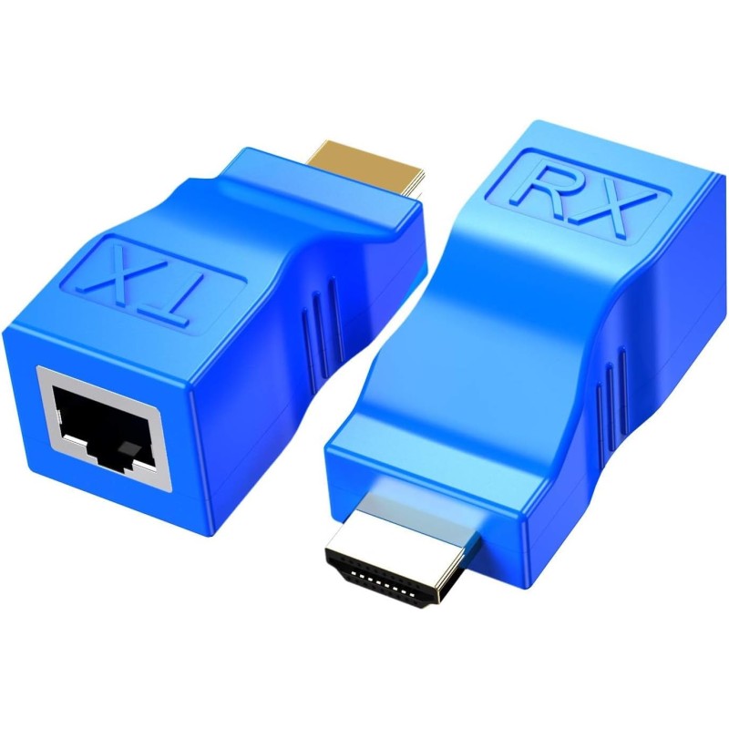 HDMI Extender,30M HDMI to RJ45 Network Cable