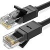 UGREEN NW102-20160 2M Cat 6 U/UTP Lan Cable with Gold-Plated conductor, 8-Core Twisted-Pair & Data Transmission Upto 1000MBPS - Black