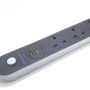 LEYENDA Power Strip Extension Cord, 5 Metre, 3 UK Sockets, 2 USB Ports, Type-C PD Port, Surge Protection