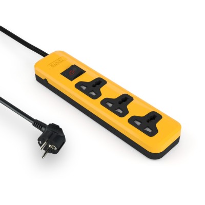 iLOCK (5065)power strip 3E universal outlets with overload switch (black)