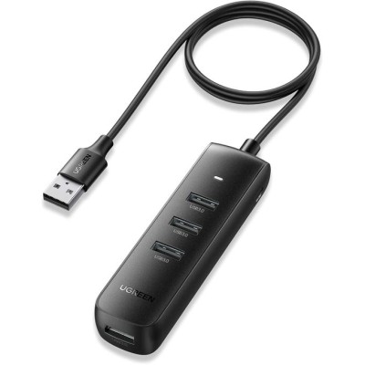 Ugreen Hub-USB-A 3.0 To 4 Port USB-A 3.0 Hub 1m Black 