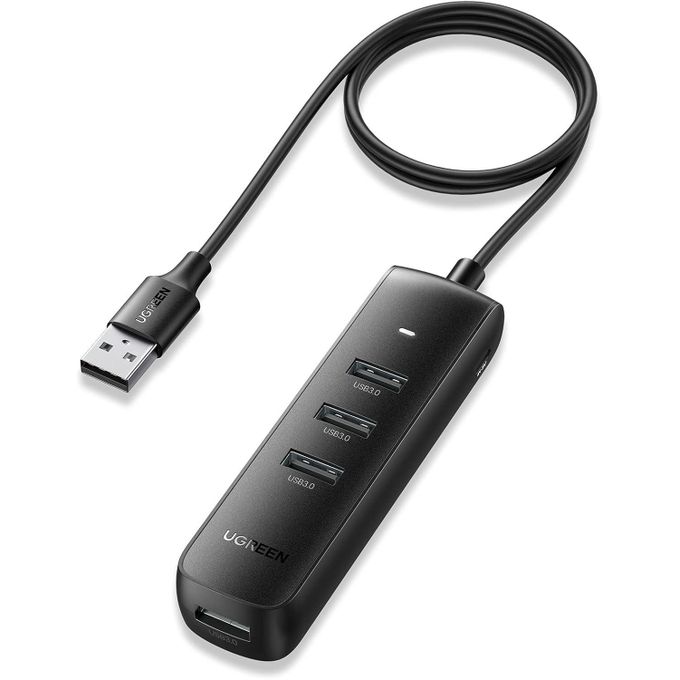 Ugreen Hub-USB-A 3.0 To 4 Port USB-A 3.0 Hub 1m Black 
