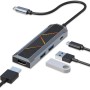 Redragon USB C Docking Station, 4-in-1 USB-C Hub, 4K@60HZ HDMI Adapter, Type C 100W Power Delivery, 2X USB 3.0, RGB Light