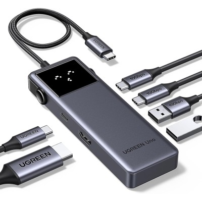 UGREEN (35998) Uno 6 in 1 USB-C Hub with 10Gbps USB-C & USB-A Data Ports 4K@60Hz HDMI 