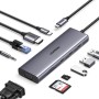UGREEN 15601 USB Hub Type-C 10 in 1 Dongle With 4K HDMI & VGA Grey
