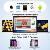 Redragon USB C Docking Station, 4-in-1 USB-C Hub, 4K@60HZ HDMI Adapter, Type C 100W Power Delivery, 2X USB 3.0, RGB Light