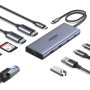 UGREEN 45380 USB Hub Type-C 10 in 1 Dongle With 2port 4K HDMI  Grey