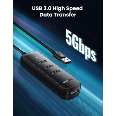 Ugreen Hub-USB-A 3.0 To 4 Port USB-A 3.0 Hub 1m Black 