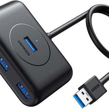 UGREEN CR113 (20291) USB 3.0 HUB 1M - BLACK