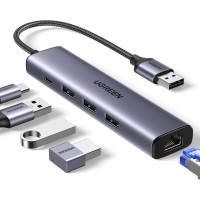 UGREEN (15495) 5*1 USB -C To HDMI+1x USB 3.0 A+2x USB 2.0 A+DP POWER Converter