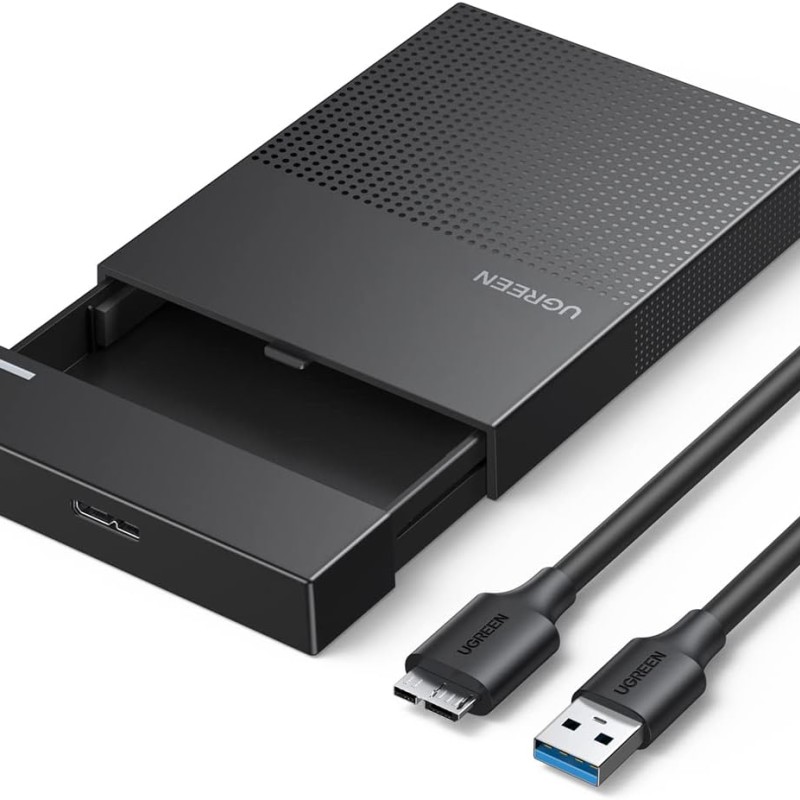 UGREEN US221 30848 2.5 INCH HARD DRIVE BOX With Micro-B to USB-A 3.0 CABLE
