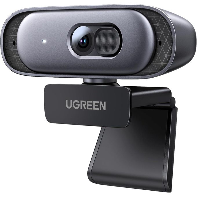 Ugreen Webcam 2K 30FPS Full HD, Webcam with Dual Microphone, 91° Field of View, Privacy Protection, Auto Focus, Automatic Light Correction, Stereo Sound, Plug & Play, PC Camera for Windows MacOS