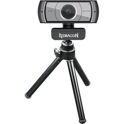 Redragon - GW900 Apex (1080P-30FPS) Auto Focus Webcam - Built-in Dual Microphone - Tripod Included