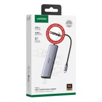 UGREEN(60515) 7in1 USB C Hub with Gigabit Ethernet 4K@60Hz HDMI(so)