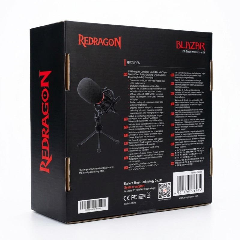 Redragon GM300 USB Gaming Microphone, Computer PC Laptop Condenser Mic with Tripod Stand Redragon GM300 USB Gaming Microphone, Computer PC Laptop Condenser Mic with Tripod Stand
