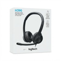 Logitech H390 USB Computer Headset with Enhanced Digital Audio and Inline Controls - Black