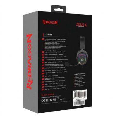 Redragon H510 Zeus-X RGB Wired Gaming Headset - 7.1 Surround Sound