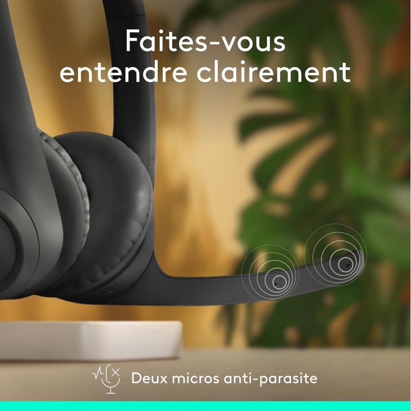 Logitech Zone 300 Wireless Bluetooth Headset with Noise-Canceling Microphone