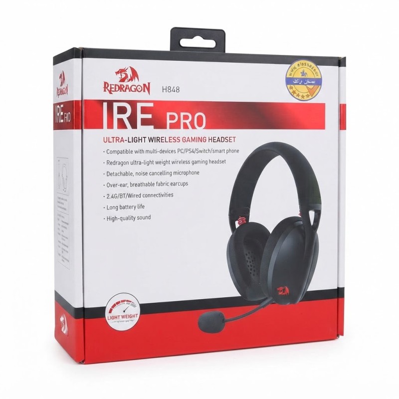 REDRAGON H848 IRE PRO Bluetooth / Wireless / Wired Gaming Headset – 7.1 Surround Sound.