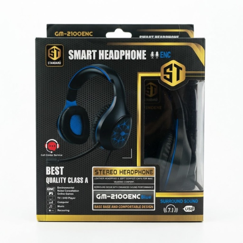 Standard GM-2100 ENC SMART Headphone - blue (Noise Cancellatione)
