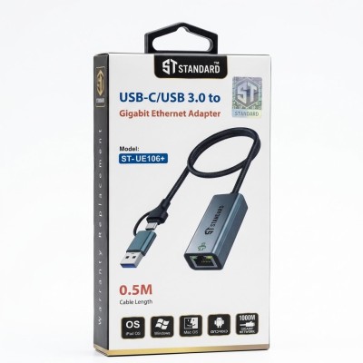 Standard USC-C /USB 3.0 TO Gigabit Ethernet Adapter ST-UE106+